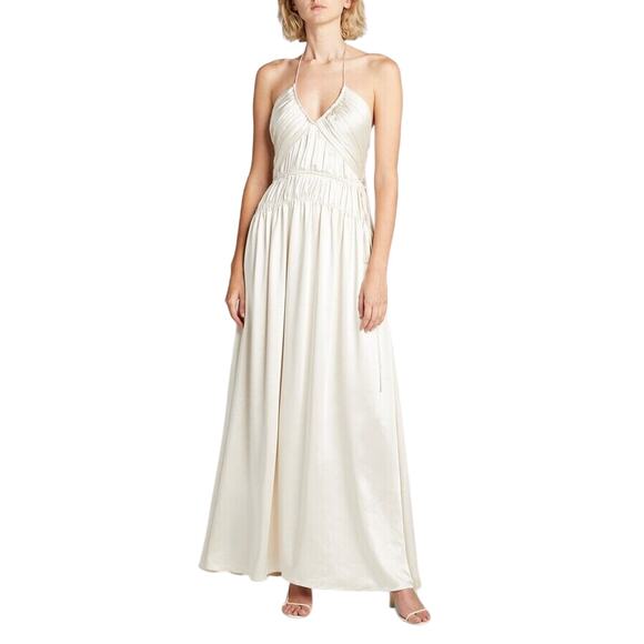 Jonathan Simkhai Clementine Leisure Halter Dress in Stone (Size S) - Picture 10 of 11